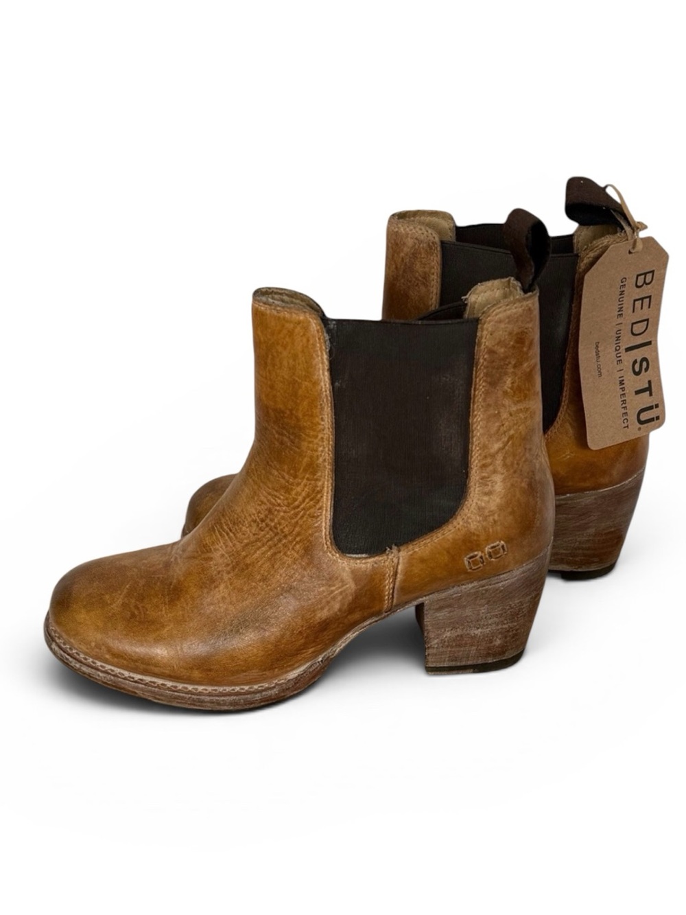 Bed Stu Leather Goodyear-Welt Bench Made Chelsea Boots NWT Women’s Size 7.5 Tan